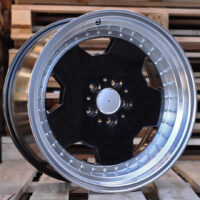 R18x8  5X112  ET  35  66.6  B5852  Black+Polished Lip (BLPL)  For MER  (K2+Z4+K4)  (MONOBLOCK Style Rear+Front)