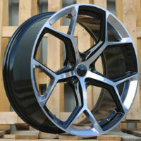 R20x9  5X112  ET  32  66.5  I5598  Silver Black Half Matt (SIBLHM)  For AUD  (P1)  (Black Polished Mirror Spokes)