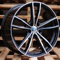 R19x8  5X120  ET  36  72.6  A5588  (BK5495)  Black Polished (MB)  For BMW  (P)  (Rear+Front)