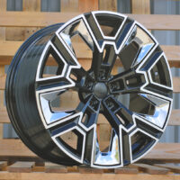 R20x8.5  5X112  ET  25  66.6  HF5220  Black Polished (MB)  For BMW  (K3)  (HYBRID FORGED Rear+Front)