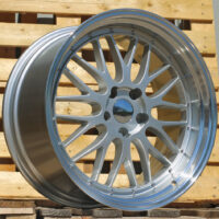 R19x9.5  5X120  ET  38  72.6  BK848  Silver+Polished Lip (SP)  For BMW  (K4+Z7)  (BBS Style Rear+Front)
