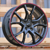 R17x7.5  5X114.3  ET  45  64.1  B1418  (IN5381)  Black+Red Line (BR)  For HOND  (K8)