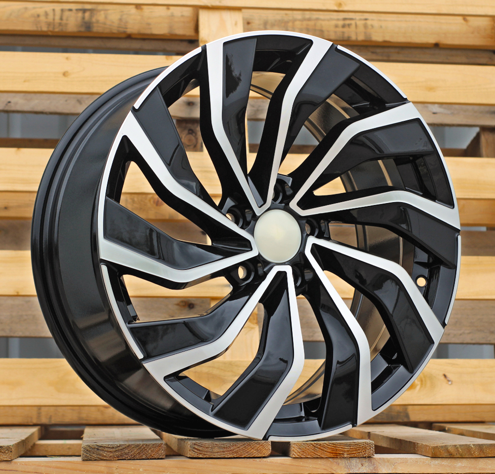 R18x8  5X112  ET  45  57.1  B5780  Black Polished (MB)  For VW  (Z7)