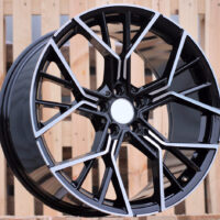 R20x8.5  5X112  ET  25  66.6  A5602  (BY1906)  Black Polished (MB)  For BMW  (Z3)  (Rear+Front)