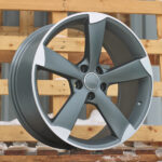 R16x7.5  5X112  ET  45  66.5  BK217  Grey Polished Half Matt (MGHM)  For AUD  (L3)