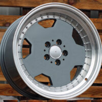 R18x8  5X112  ET  35  66.56  B5852  Graphite+Polished Lip (GRPL)  For MER  (P)  (HYBRID FORGED MONOBLOCK Style Rear+Front)