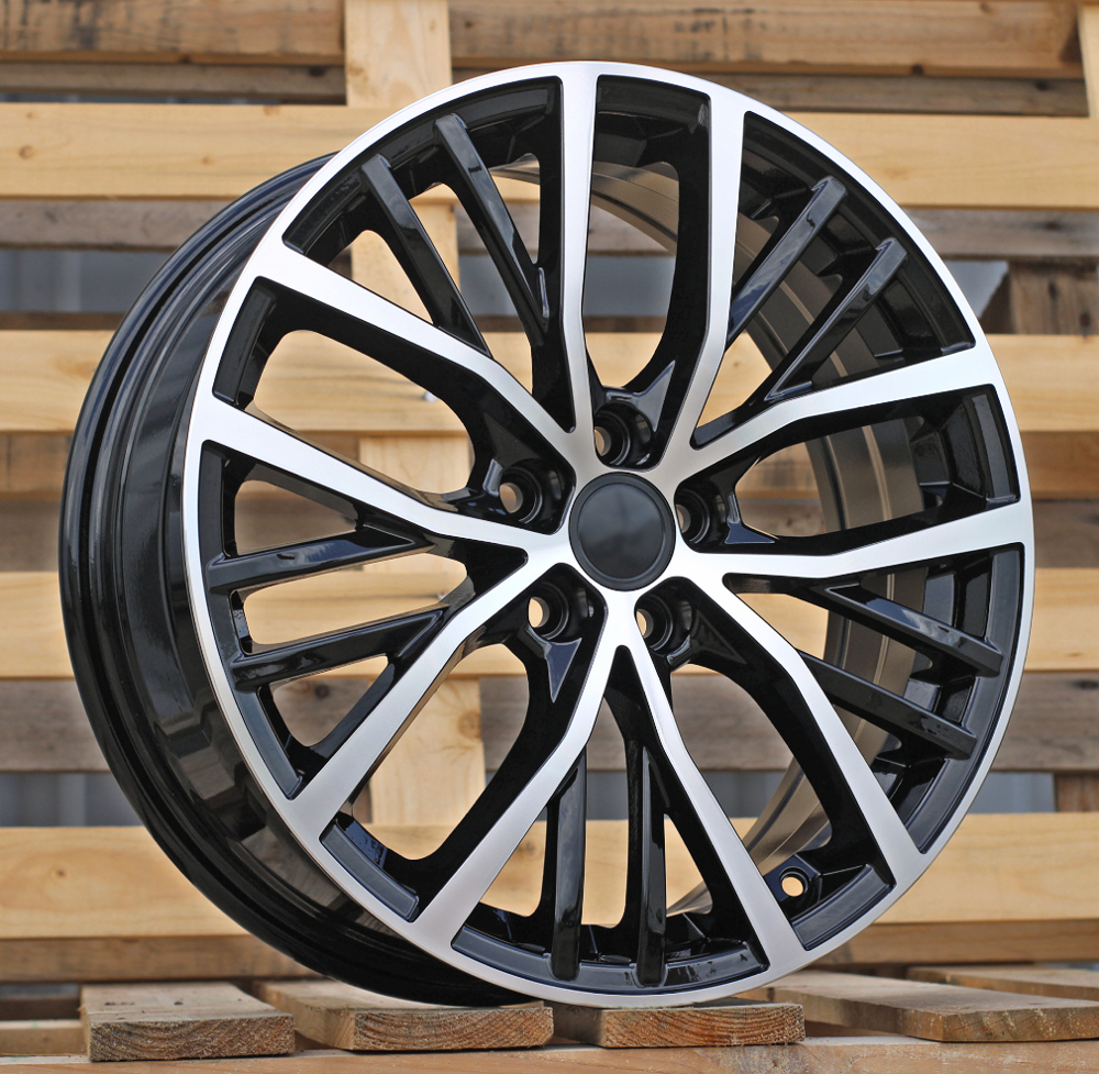 R17x6.5  5X100  ET  40  57.1  B1179  Black Polished (MB)  For VW  (Z6+M)