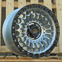 R17x8.5  5X127  ET  M12  71.5  FBX357  Machined Silver+Black (MSB)  For 4X4  (M)  (HYBRID FORGED)