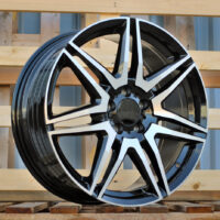 R19x8  5X112  ET  52  66.6  YF7075  Black Polished (MB)  For MER  (K7)  (HYBRID FORGED (1075 kg))