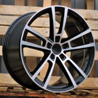 R22x11.5  5X130  ET  61  71.6  I3081F  Black Polished (MB)  For PORCH  (Z5)  (HYBRID FORGED Rear+Front)