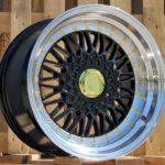 R13x6  8X100/108  ET  30  67.1  BY479  (LU247)  Black+Polished Lip (BLPL)  For RACIN  (R)  (BBS Style)