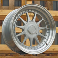 R17x7.5  4X100  ET  30  57.1  7962F  Silver+Polished Lip (SP)  For RACIN  (Z3)  (HARTGE Style)