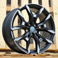 R19x8.5  5X112  ET  40  66.6  H3456F  Black Polished Half Matt (MBHM)  For BMW  (M)  (HYBRID FORGED Front+Rear)