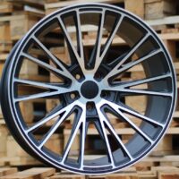 R20x8.5  5X112  ET  26  66.6  HX040  Black Polished Half Matt+Powder Coating (MBHMPC)  For HAXER  (P1)  ())