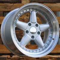 R17x7.5  5X120  ET  30  74.1  7961F  Silver+Polished Lip (SP)  For BMW  (Z5)  (AC Schnitzer Style (Front+Rear))