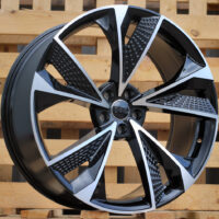 R18x8  5X100  ET  39  57.1  B1566  (FBX008)  Black Polished (MB)  For AUD  (Z7)  (HYBRID FORGED)