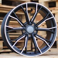 R20x8.5  5X112  ET  25  66.6  A5385  (INS0220)  Black Half Matt (BLHM)  For BMW  (Z5+K8+Z3)  (MILLING Rear+Front)